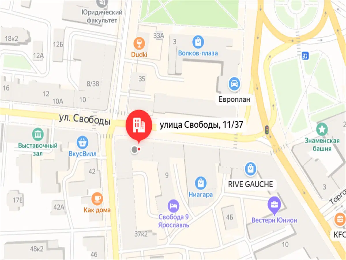 Массаж в Ярославле — Карта местонахождения